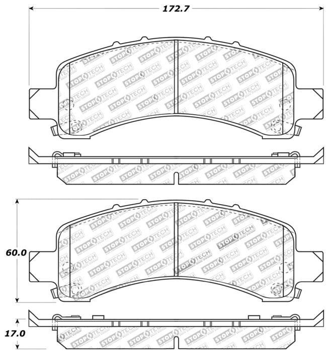 StopTech Sport Brake Pads w/Shims and Hardware - Front