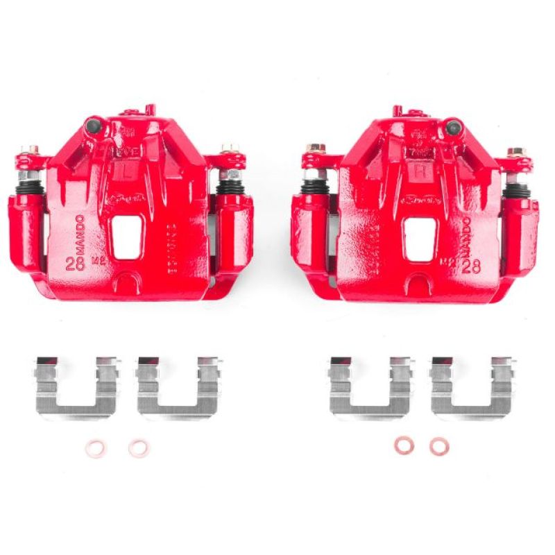 Power Stop 10-11 Hyundai Azera Front Red Calipers w/Brackets - Pair