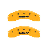 MGP 4 Caliper Covers Engraved Fr Escalade Rear ESV Yellow Finish Blk Char 2003 Cadillac Escalade ESV