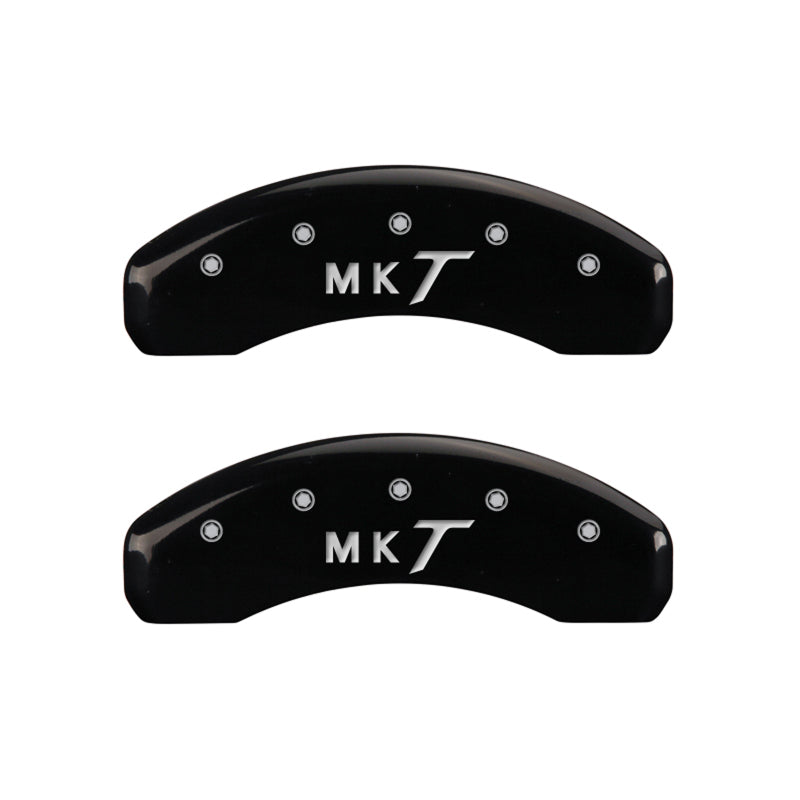 MGP 4 Caliper Covers Engraved Front Lincoln Engraved Rear MKT Black finish silver ch