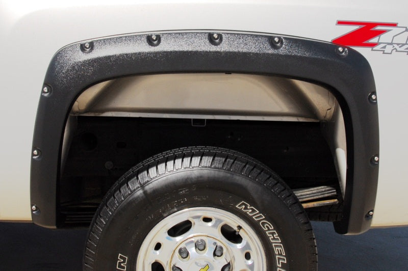 Lund 07-13 Chevy Silverado 1500 RX-Rivet Style Smooth Elite Series Fender Flares - Black (2 Pc.)