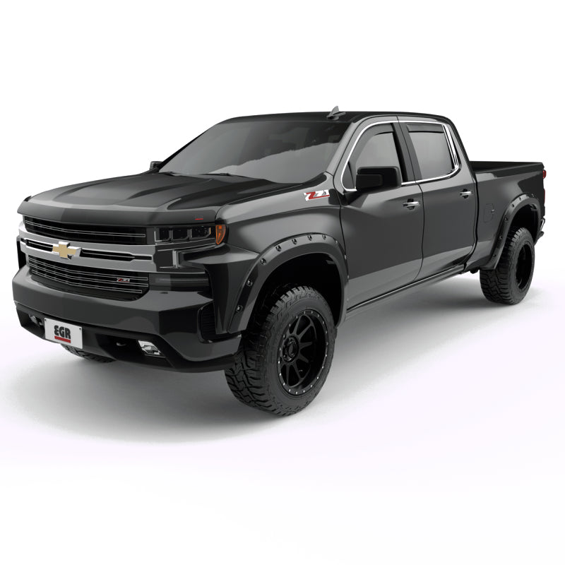 EGR 19-22 Chevrolet Silverado 1500 Traditional Bolt-On Look Fender Flares Black Set Of 4