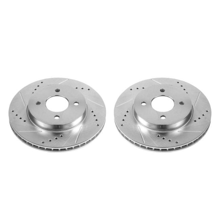 Power Stop 12-19 Nissan Versa Front Evolution Drilled & Slotted Rotors - Pair