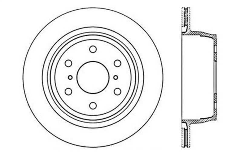 StopTech Drilled Sport Cryo Brake Rotor Left Rear 07-16 Chevy Silverado 1500