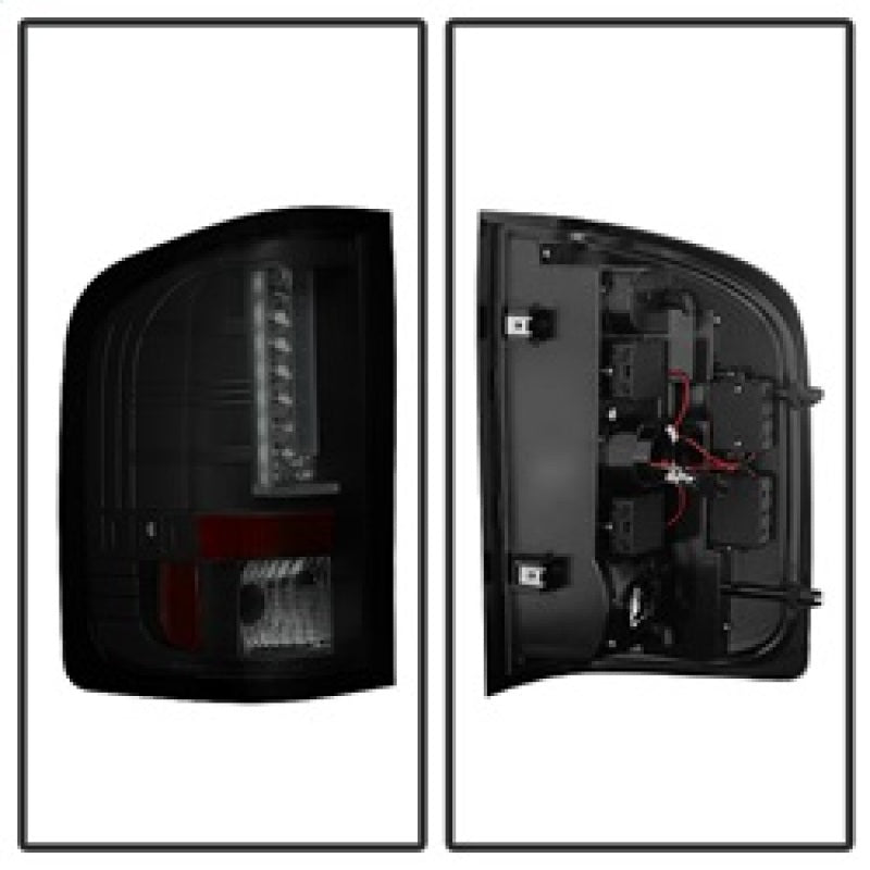 Spyder 07-13 Chevy Silverado (Exc 2010 Model) Version 2 LED Tail Lights ALT-YD-CS07V2-LED-BSM