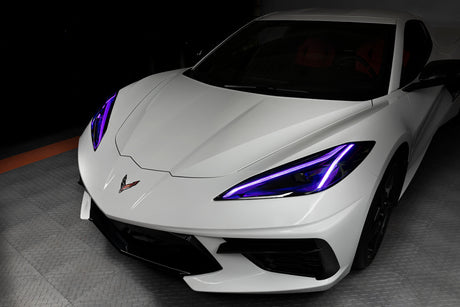 Oracle 20-21 Chevy Corvette C8 RGB+A Headlight DRL Kit - ColorSHIFT w/ Simple Cntrl