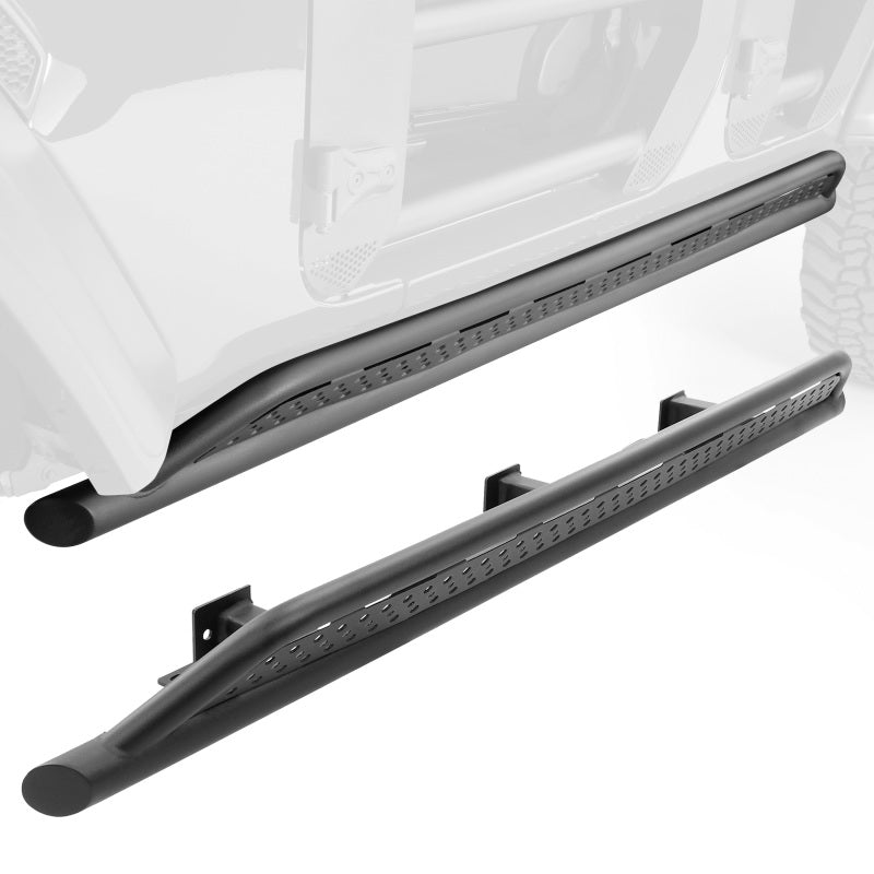 Go Rhino 2024 Toyota Tacoma DC 4dr Xtreme Frame Mount Sliders - Tex. Blk