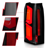 ANZO 2015-2020 Chevrolet Tahoe LED Tail Lights w/ Light Bar Black Housing Smoke Lens
