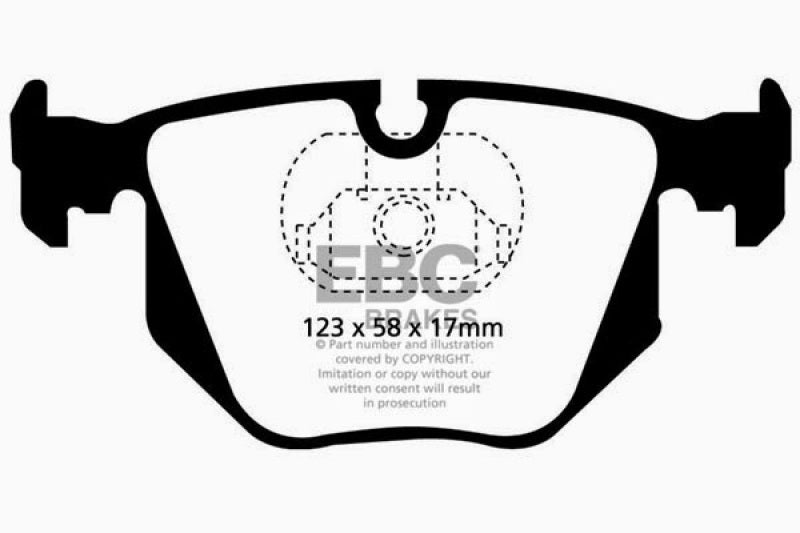 EBC 01-07 BMW M3 3.2 (E46) Redstuff Rear Brake Pads