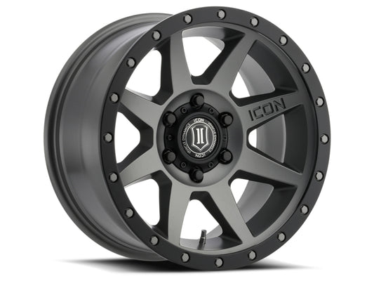 ICON Rebound 18x9 6x5.5 25mm Offset 6in BS 95.1mm Bore Titanium Wheel