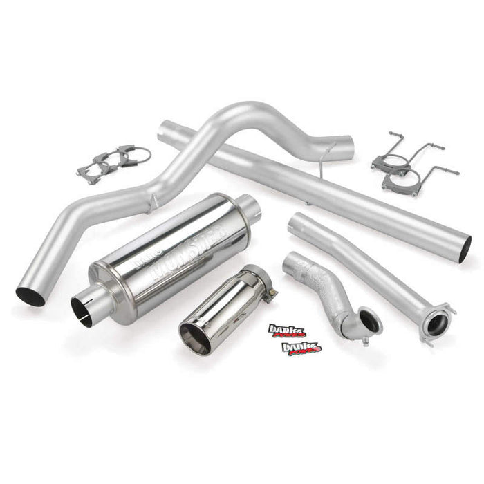 Banks Power 94-97 Ford 7.3L CCLB Monster Exhaust System - SS Single Exhaust w/ Chrome Tip