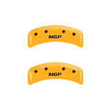 MGP 4 Caliper Covers Engraved Front & Rear MGP Yellow Finish Black Char 1988 Chevrolet Corvette