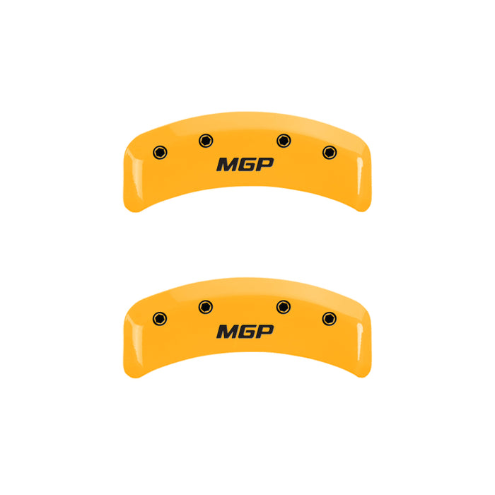 MGP 4 Caliper Covers Engraved Front & Rear MGP Yellow Finish Black Char 1997 Chevrolet Camaro