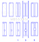 King Engine Bearings Chrysler/Jeep 318ci (Size STD) Main Bearing Set