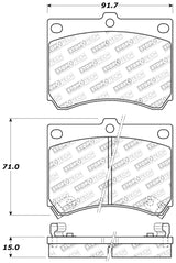 StopTech Performance 91-03 Ford Escort ZX2 / 92-95 Mazda MX-3 Front Brake Pads