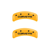 MGP 4 Caliper Covers Engraved F & R C4/Corvette Yellow Finish Black Char 1988 Chevrolet Corvette