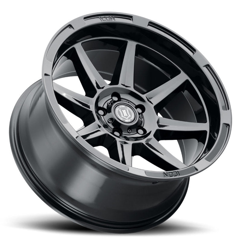 ICON Bandit 20x10 6x5.5 -24mm 4.5in BS 106.10mm Bore Gloss Black Wheel