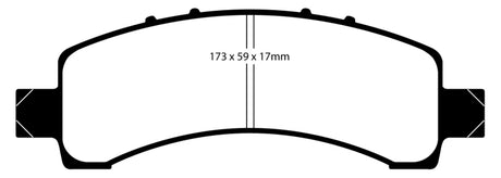 EBC 02 Cadillac Escalade 5.3 (Akebono rear caliper) Yellowstuff Rear Brake Pads
