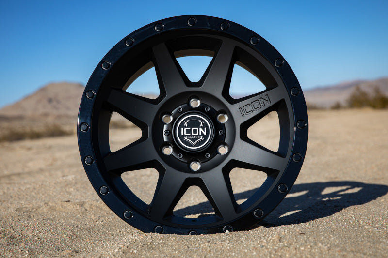 ICON Rebound 18x9 6x5.5 25mm Offset 6in BS 95.1mm Bore Double Black Wheel