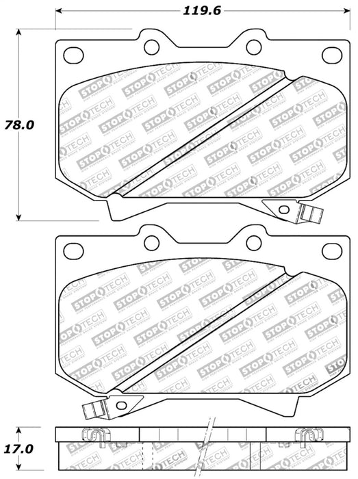 StopTech Sport Brake Pads w/Shims and Hardware - Front