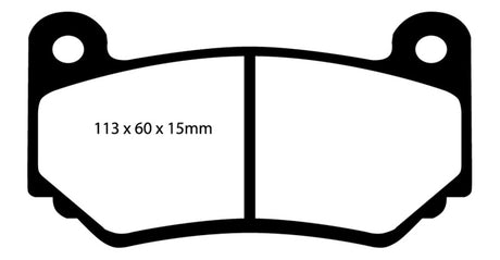 EBC 08-11 Lotus Exige 1.8 Supercharged (240) Greenstuff Front Brake Pads