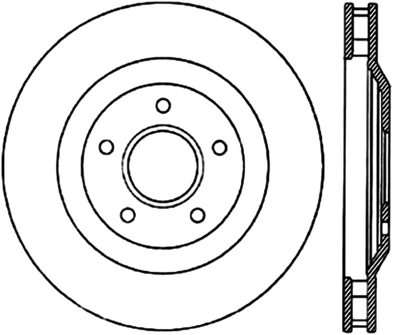 Stoptech 97-04 Chevy Corvette Right Front CRYO-STOP Rotor