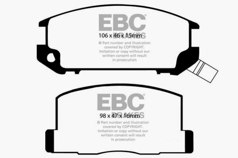 EBC 85-90 Toyota MR2 1.6 Greenstuff Rear Brake Pads