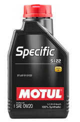 Motul 1L OEM Synthetic Engine Oil ACEA A1/B1 Specific 5122 0W20
