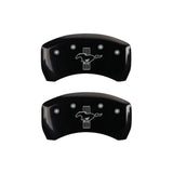MGP 4 Caliper Covers Engraved Front 2015/Mustang Engraved Rear 2015/Bar & Pony Black fnsh silver ch