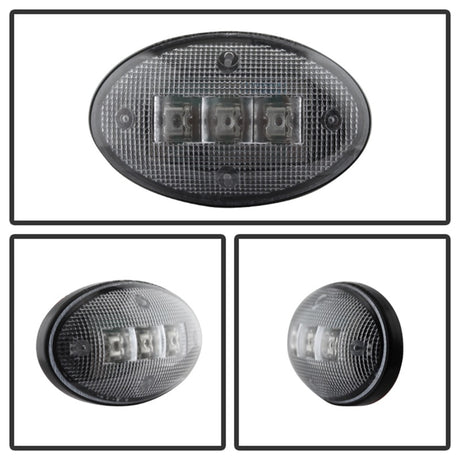 xTune Ford Superduty F250-F550 99-10 Dually Fender LED Side Fender Lights Clear ACC-LED-FDSD99-SL-C