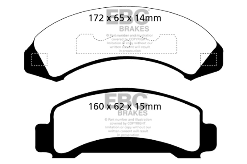 EBC 87-88 Ford Aerostar 2.3 Ultimax2 Front Brake Pads