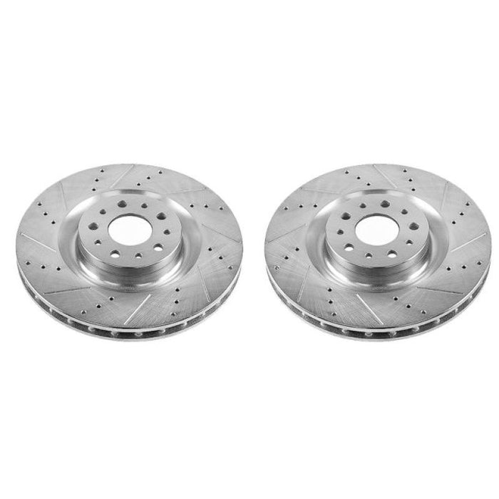 Power Stop 14-19 Fiat 500L Front Evolution Drilled & Slotted Rotors - Pair