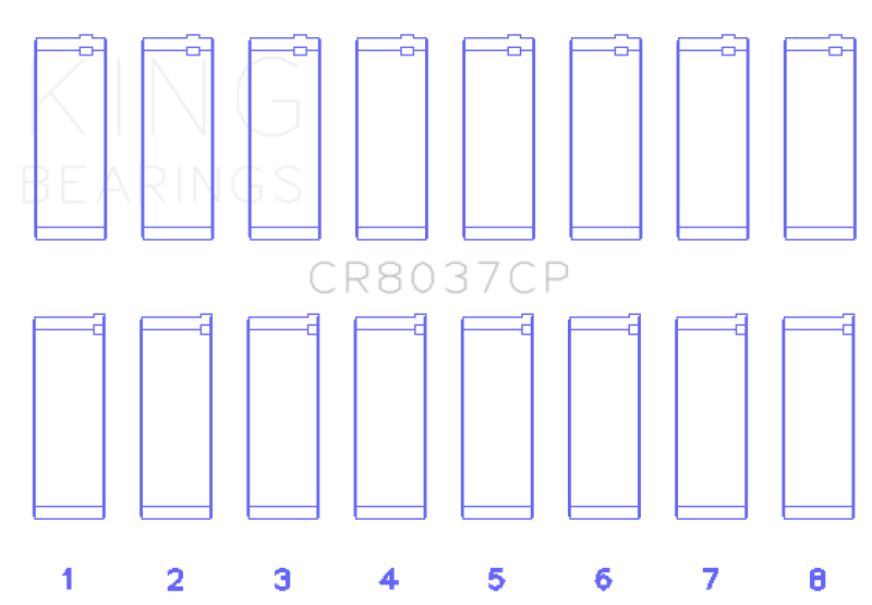 King 01-09 GM Duramax 6.6L A Rod (Size +.50mm) Connecting Rod Bearing Set