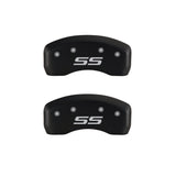 MGP 4 Caliper Covers Engraved Front & Rear Monte Carlo style/SS Red finish silver ch