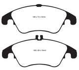 EBC 12+ Mercedes-Benz C250 Coupe 1.8 Turbo Sport Edition Greenstuff Front Brake Pads