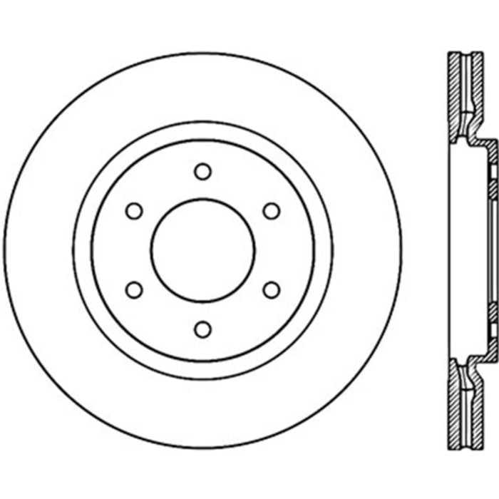 StopTech Power Slot 08-09 Infiniti QX4/QX56 / 07-09 Nissan Armada Right Front Slotted Cryo Rotor