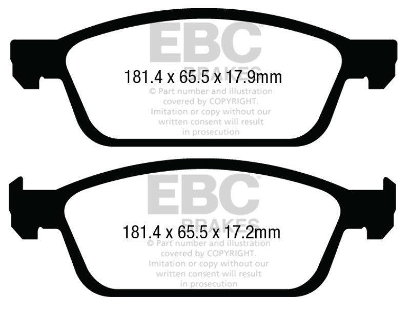 EBC 2013+ Ford Escape 1.6L/2.0L (Incl 4WD) Greenstuff Front Brake Pads