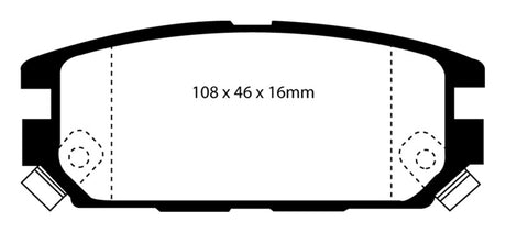 EBC 91-93 Dodge Stealth 3.0 4WD Redstuff Rear Brake Pads