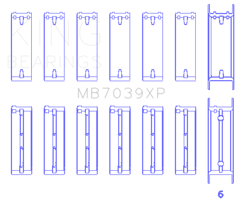 King BMW M20/M50 2.0L/2.5L/2.7L (Size 0.25) Performance Main Bearing Set