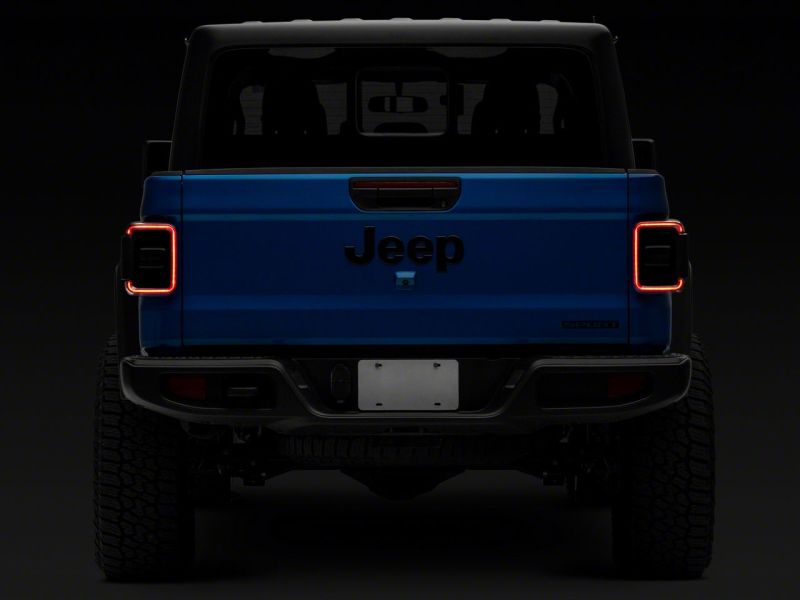 Raxiom 20-23 Jeep Gladiator JT Axial Series LED Tail Lights- Blk Housing (Smoked Lens)