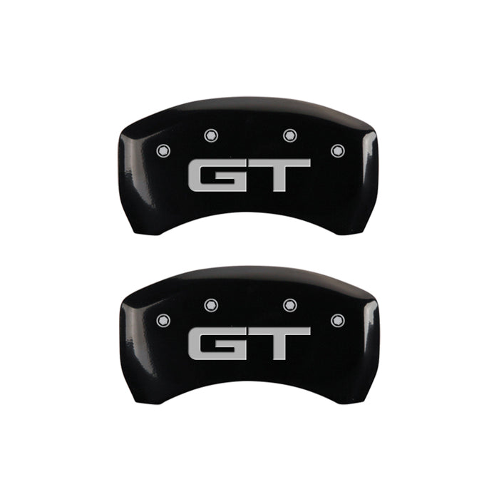 MGP 4 Caliper Covers Engraved Front 2015/Mustang Engraved Rear 2015/GT Black finish silver ch