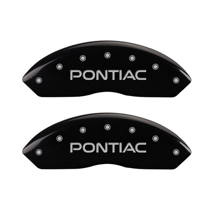 MGP 4 Caliper Covers Engraved Front Pontiac Rear Arrow Blk Finish Silver Char 2006 Pontiac Solstice