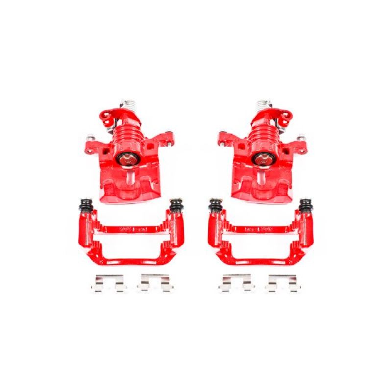 Power Stop 05-09 Buick Allure Rear Red Calipers w/Brackets - Pair