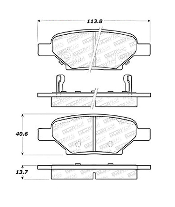 StopTech Street Select Brake Pads - Front