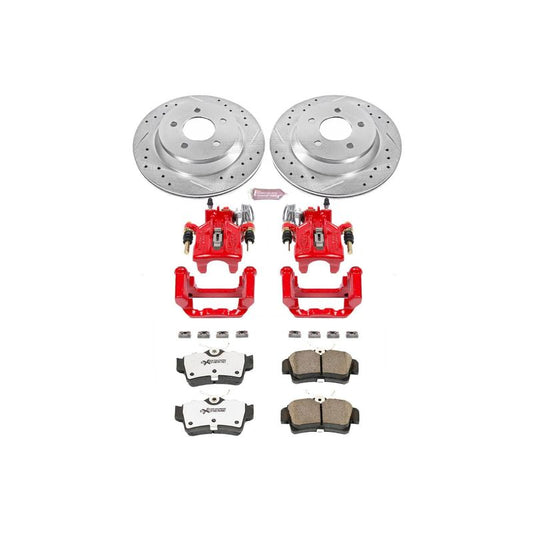 Power Stop 94-99 Ford Mustang Rear Z26 Street Warrior Brake Kit w/Calipers