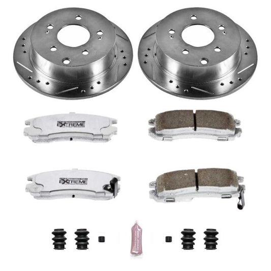 Power Stop 06-12 Mitsubishi Eclipse Rear Z26 Street Warrior Brake Kit