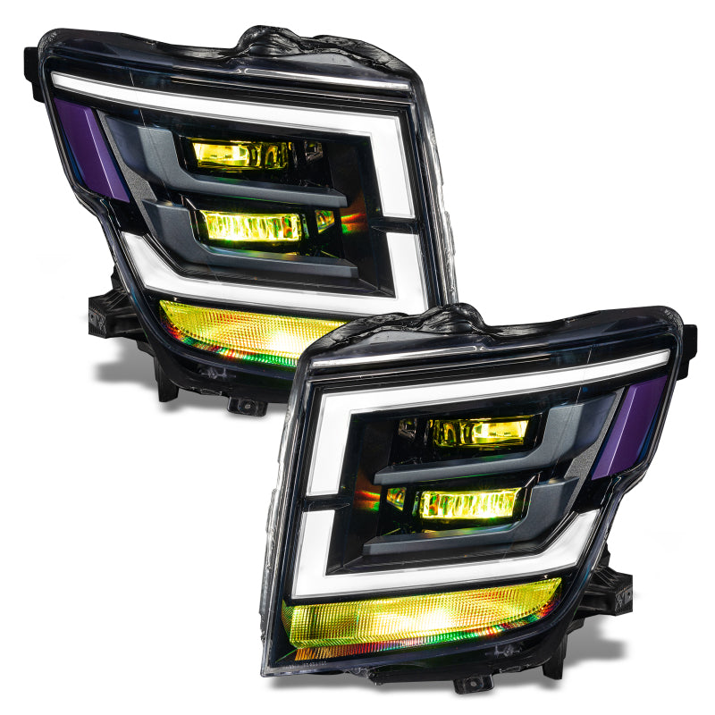 Oracle 21-22 Nissan Titan Demon Eye RGB Headlight Upgrade Kit - ColorSHIFT w/o Cntrl