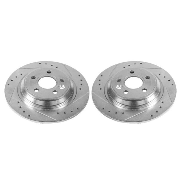 Power Stop 11-15 Volvo S60 Rear Evolution Drilled & Slotted Rotors - Pair