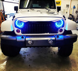 Oracle 7in High Powered LED Headlights - Black Bezel - ColorSHIFT 2.0