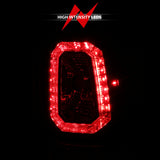ANZO 2003-2006 Chevy Silverado 1500 LED Taillights Plank Style Black w/Clear Lens